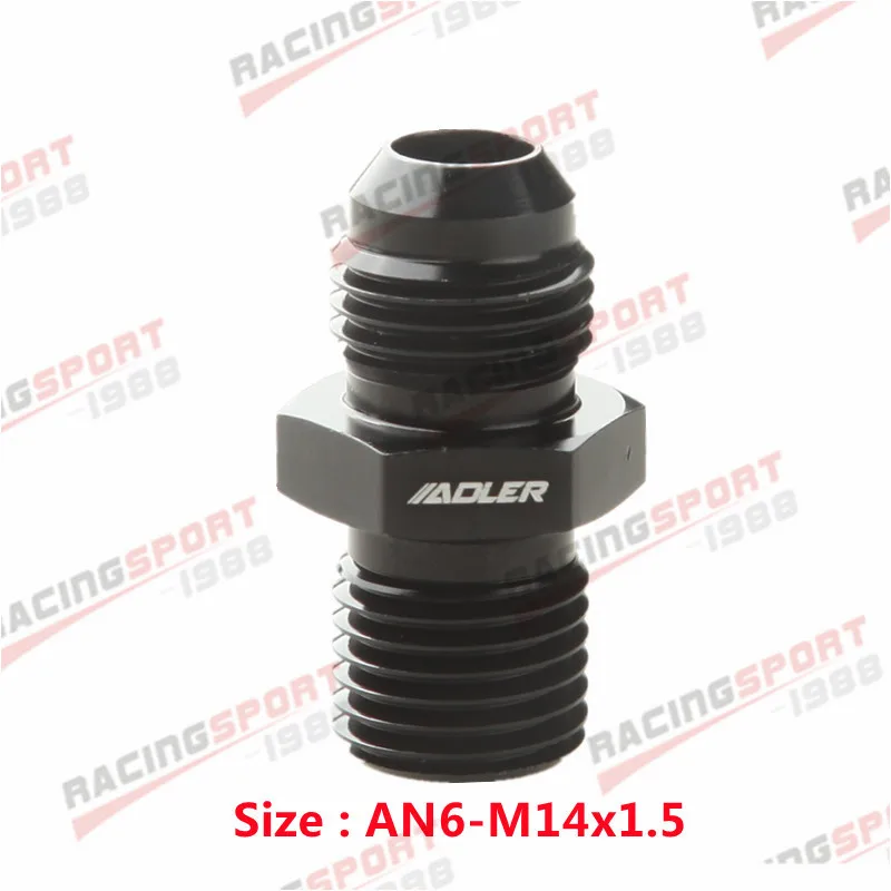 ADLERSPEED AN4 AN6 AN8 к M6/M8/M10/M12/M14x1,5, прямой фитинг для топливного мазутного воздушного шланга, адаптер с наружной резьбой, автомобильные аксессуары