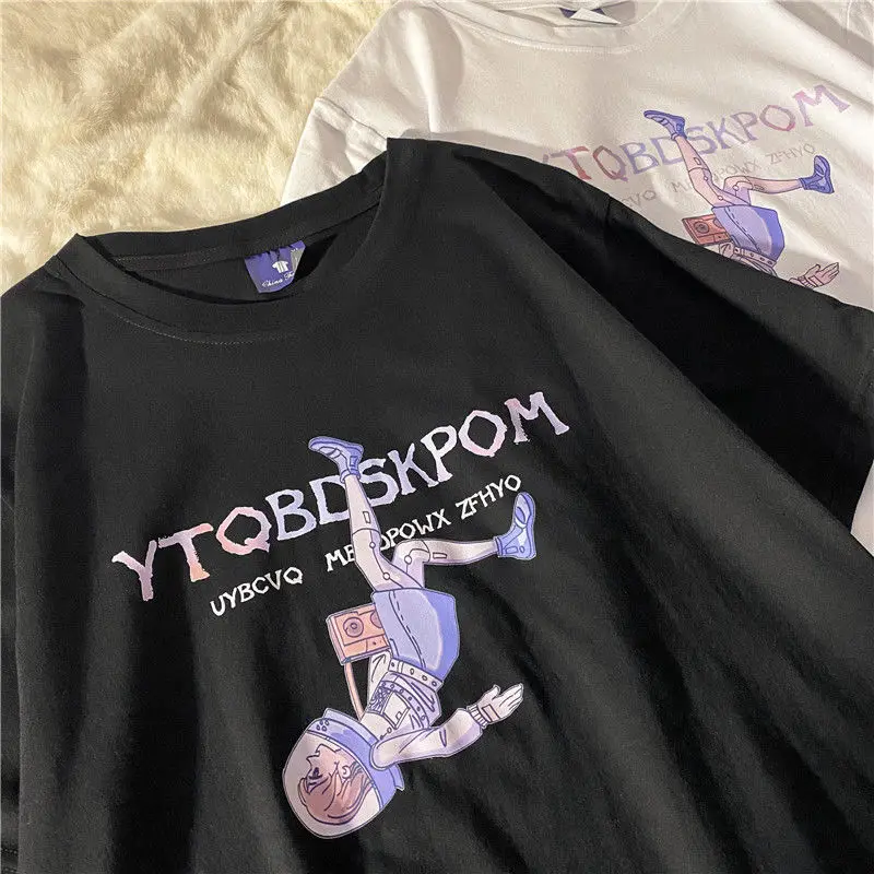 

Женская футболка с коротким рукавом, с мультяшным принтом