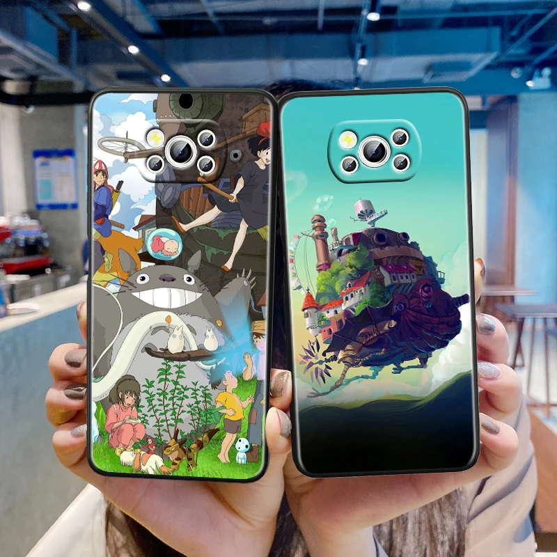 hot anime totoro for xiaomi poco m4 x3 f3 gt nfc m3 c3 m2 f2 f1 x2 pro mi mix3 silicone black phone case cover capa coque shell free global shipping