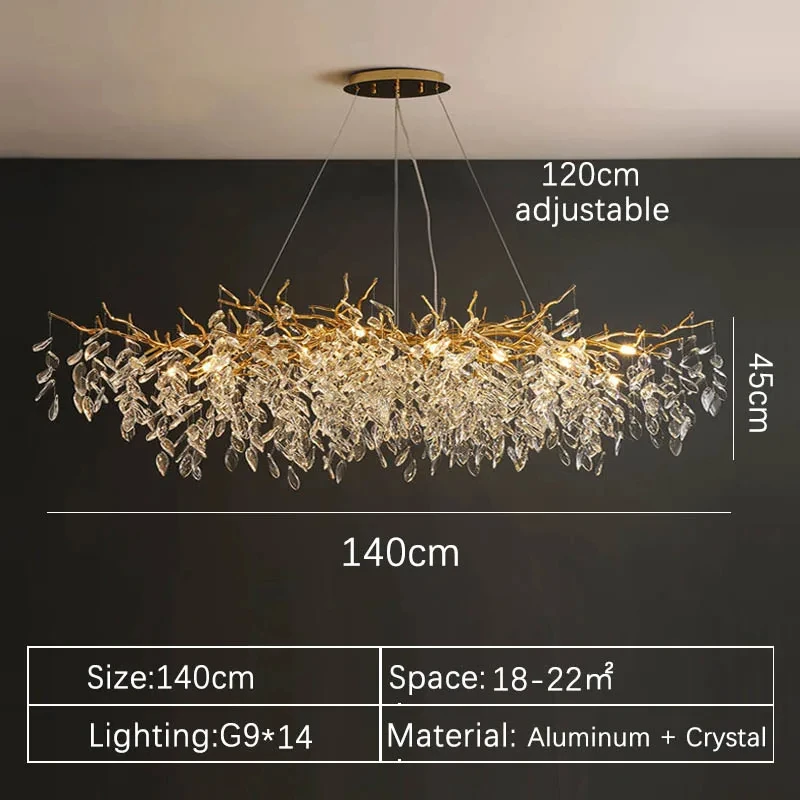 

Золотые хрустальные LED люстры NORMICHY