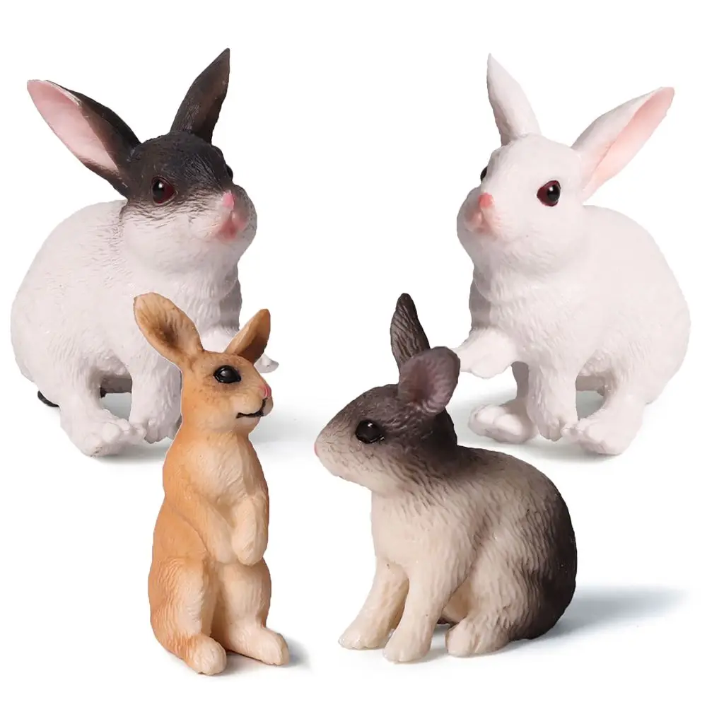 

Science & Nature Educational Toy Kids Cognition Lifelike Rabbit Model Zoo Scene Bunny Figurines Simulation Wild Animals