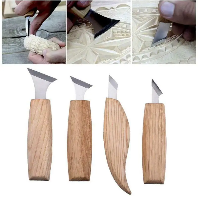 

/lot Wood Carving Chisels Knife For Basic Wood Cut DIY Tools And Detailed Woodcarving Sculptural Cutter With Wooden Handle