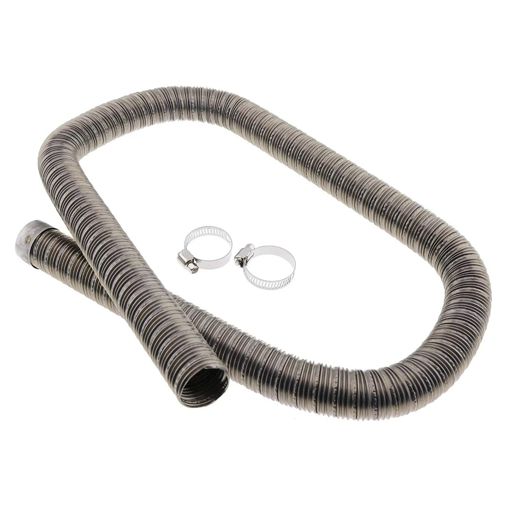 

24mm Stainless Steel Exhaust Pipe(1m) 36061296 90394 with Clamps Compatible with Webasto Eberspacher Diesel Parking Heaters