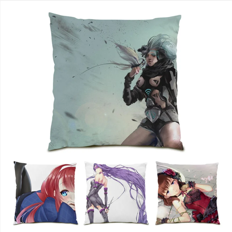 

Cushion Covers Decorative Chair Anime Pillowcases Decoration Home Decor Velvet High Quaility Polyester Linen Gift Vintage E0968