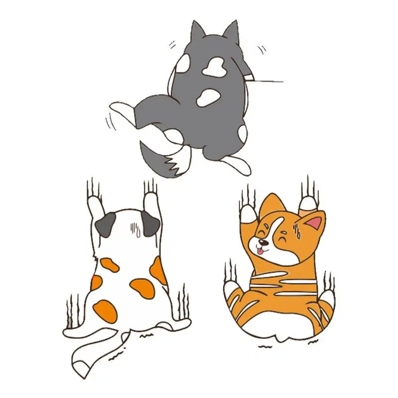 

3 шт., декоративные наклейки на стену в виде кошки