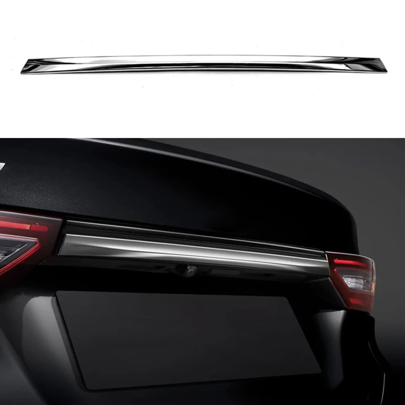 

ABS Chrome Tailgate Trim Rear Boot Door Trunk Lid Cover Tailgate Trim Decorative Accessories For 2023 For TOYOTA Yaris Ativ VIOS