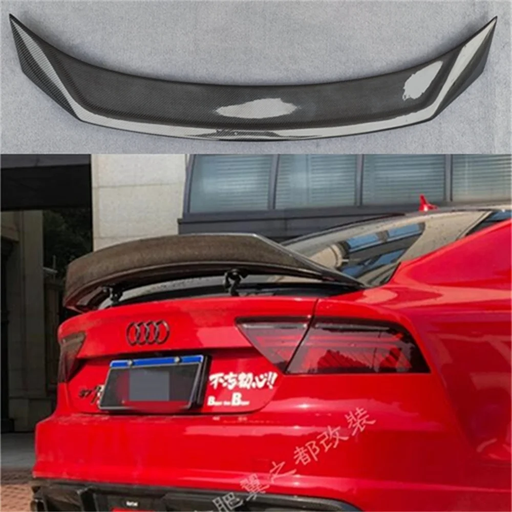 

R style High quality real carbon fiber material spoiler For Audi A7 S7 RS7 2013- 2018 Carbon Fiber Rear Spoiler Trunk Wing
