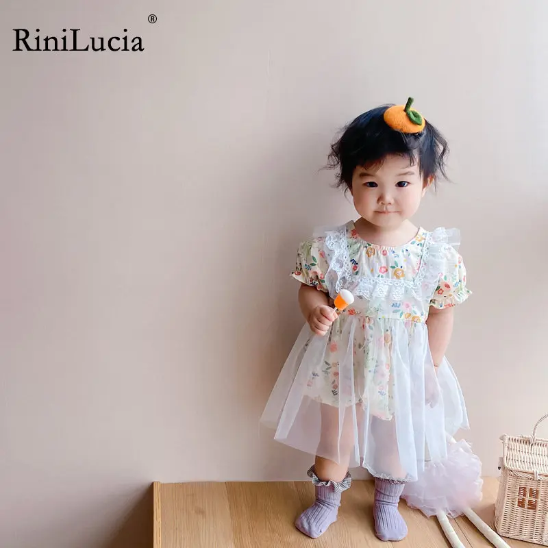 

Newborn Toddler Baby Girl Romper Sister Outfit Flower Lace Romper Jumpsuits Tutu Dress Summer Fall Clothes 0-24M