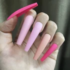 24 штОПП дизайн ногтей на День святого Валентина супер длинный матовый пресс на ногти искусственные акриловые накладные ногти полное покрытие ногтей