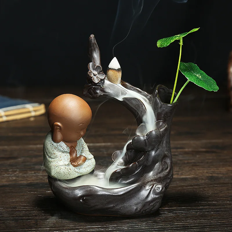 

Подставка для фонтана для благовоний с обратным потоком, подсвечник в виде водопада для дыма, аксессуары для украшения дома