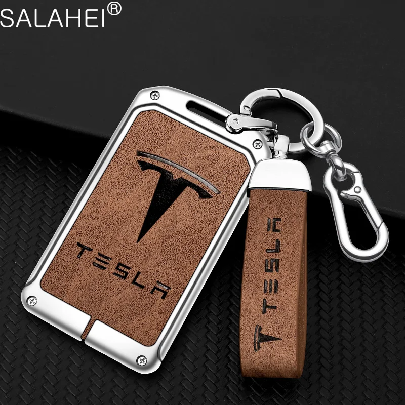 

Car NFC Card Remote Key Cover Fob Case Holder Shell Full Protection Bag For Tesla Model 3 Model Y Keyless Keychain Accessories