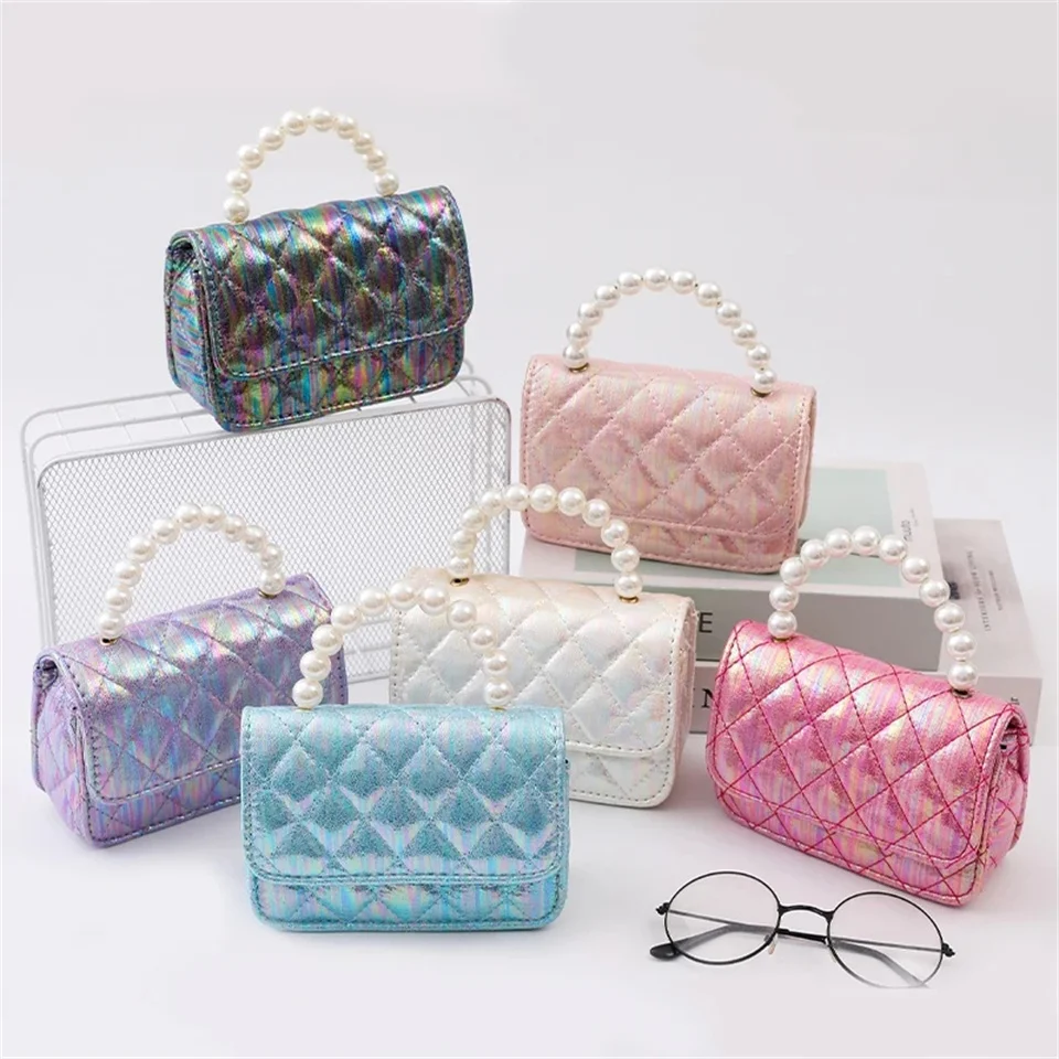 Маленькая сумка для девочек аксессуаров модная с жемчугом Корейская версия