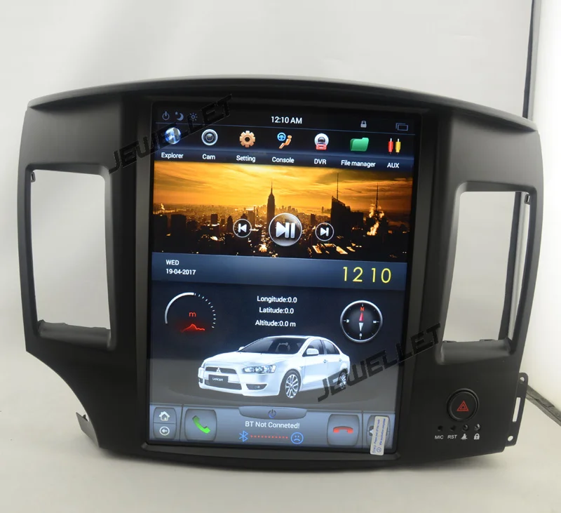 

12.1" tesla style vertical screen Six core android 9.0 Car video radio Navigation for Mitsubishi Lancer Fortis 2008-2013