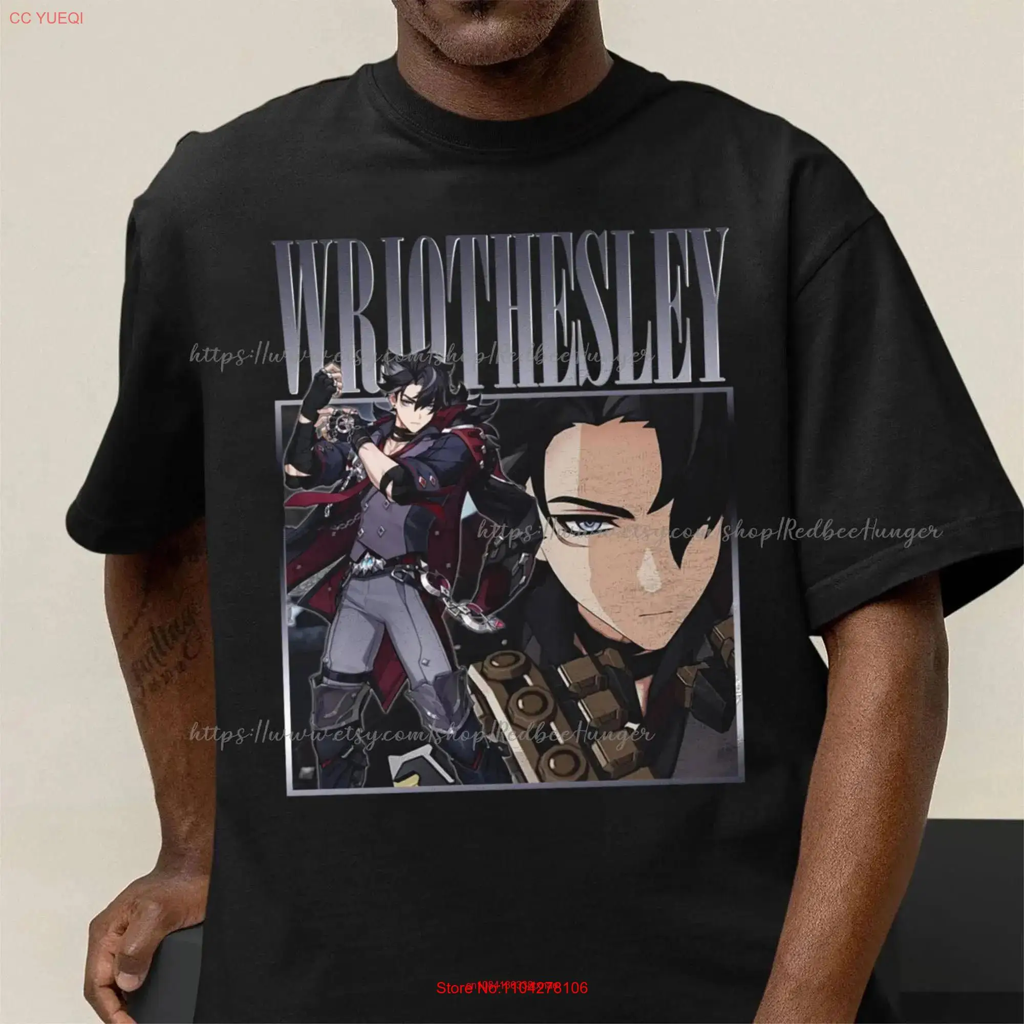 Wriothesley Genshin ImpacT T Shirt Vintage Retro Homage Gaming long or short sleeves