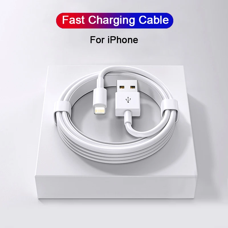 

Original USB Cable For iPhone 11 12 13 Pro Max Fast Charging XR X XS MAX 8 7 Plus SE Phone Date Cable For iPad Charger Wire Cord