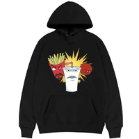 aqua teen hunger force hoodie anime manga cartoon sweatshirt man animation funny streetwear men women fashion oversized hoodies