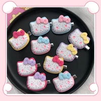 cute hello kitty barrettes hello kitty student sweet girly duckbill clip bang side clip imitation biscuit kt cartoon headwear