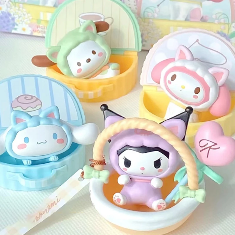 

Оригинальная серия Sanrio «прятки и секреты» коричная Мелодия Hello Kitty коричная Аниме фигурки кавайная мультяшная фигурка украшение