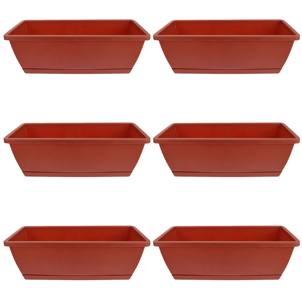 

Planter Balcony Flower Pot Bonsai Flowerpot Office Reusable Plastic Rectangular