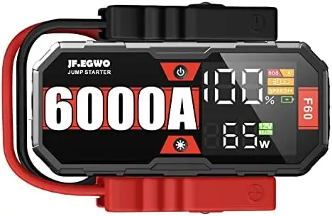 

Jump Starter Battery Pack(for 13.0+L Gas or up to 13.0+L Diesel), 12V Potable Heavy Duty Car Jump Starter 65W Two-Way Fast Charg
