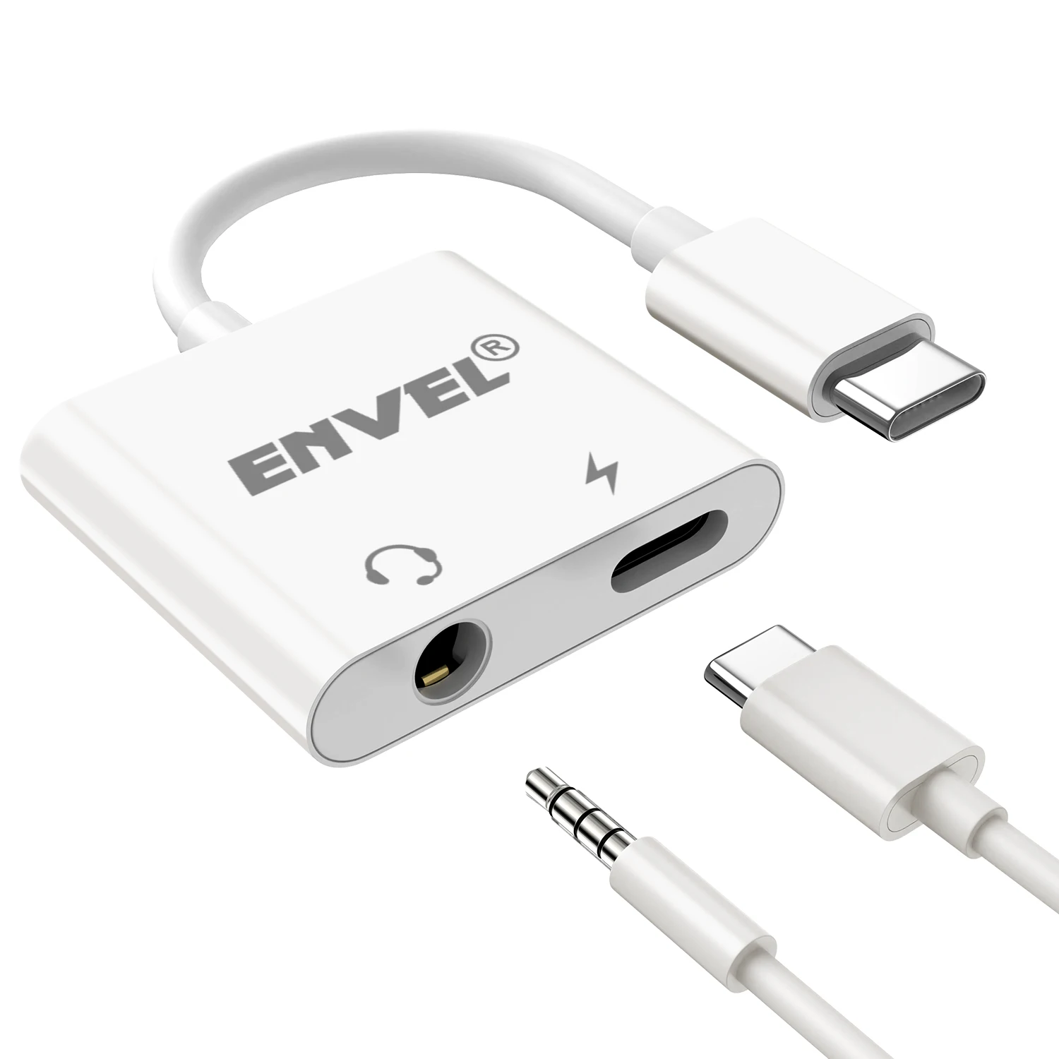 

Адаптер 2 в 1 с портом USB Type-C на гнездо 3,5 мм, аудиокабель AUX, преобразователь для наушников типа C для Samsung S21S20 One Plus 10pro