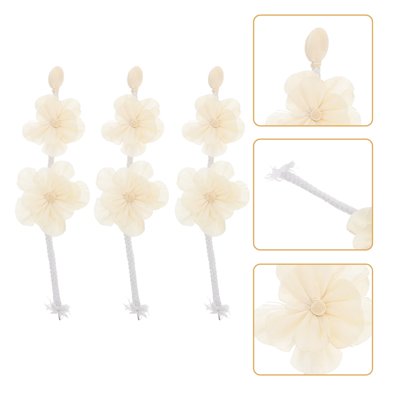 

3 Pcs Aromatherapy Stick Air Freshners Flower Diffusers Flowers Sticks Household Home Adornments Cotton Rope