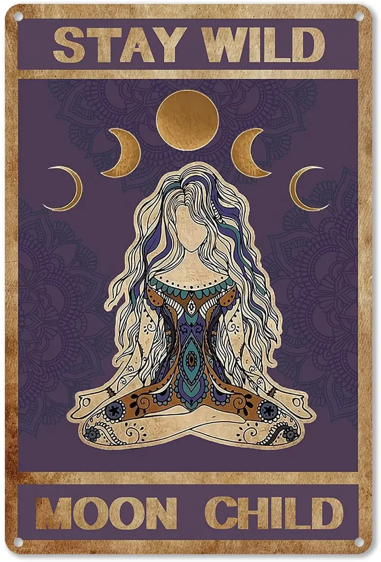 Забавная Цитата ForbiddenPaper, Детская Металлическая Жестяная Вывеска «жди Wild Moon», Настенный декор в ретро стиле, Декор для дома, кухни, гостиной