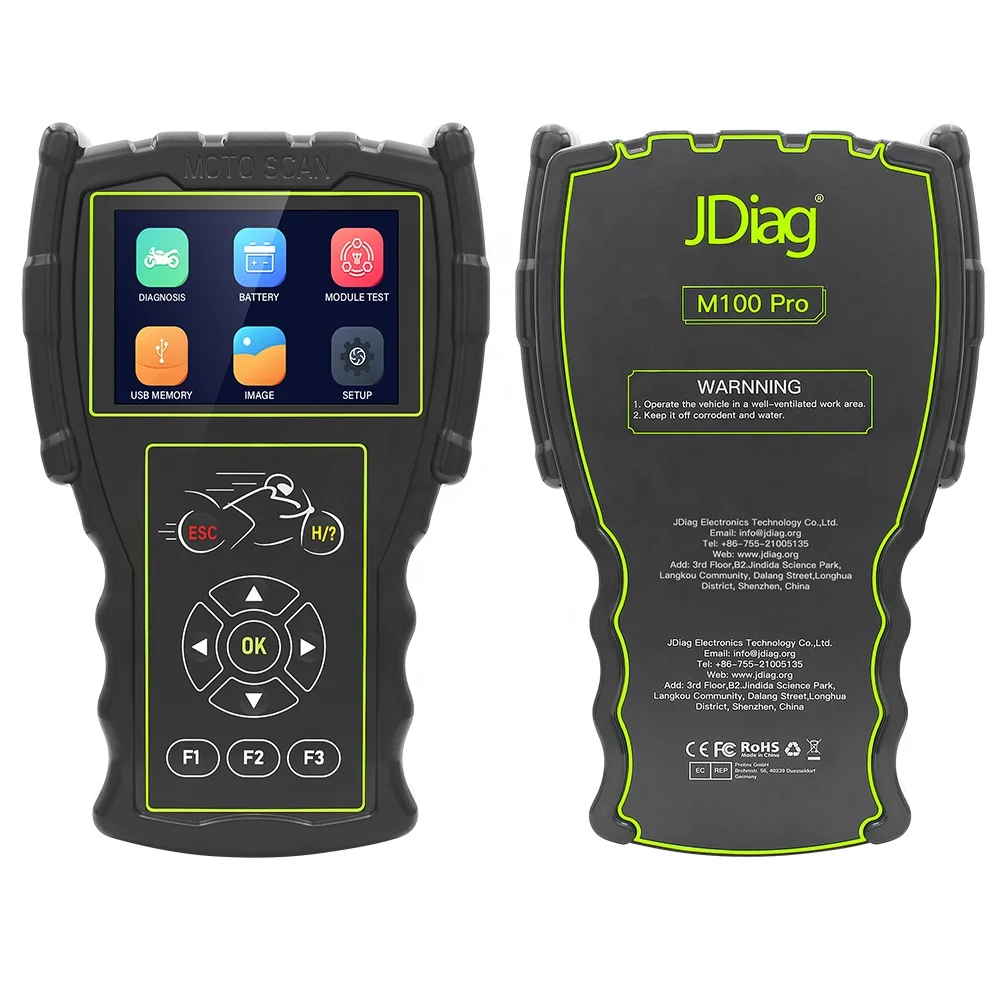 

2023 Latest Handheld Code reader JDiag M100 Pro OBD2 EFI System Test Universal Motorcycle Diagnostic tool