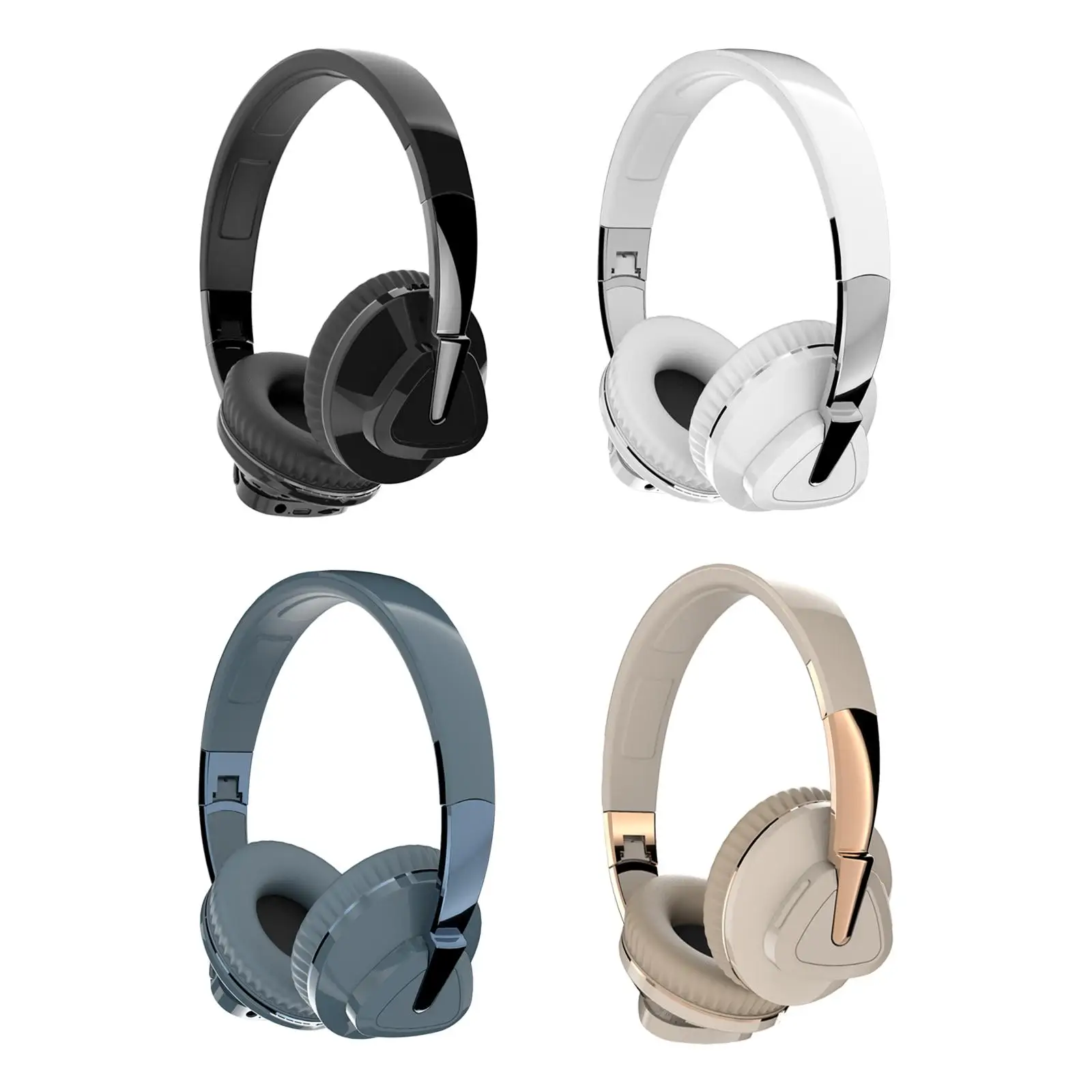 

Bluetooth Headphones Over Ear Soft Protein Earpads Foldable Lightweight Wireless/Wired Headset for Cellphone Home Office Travel