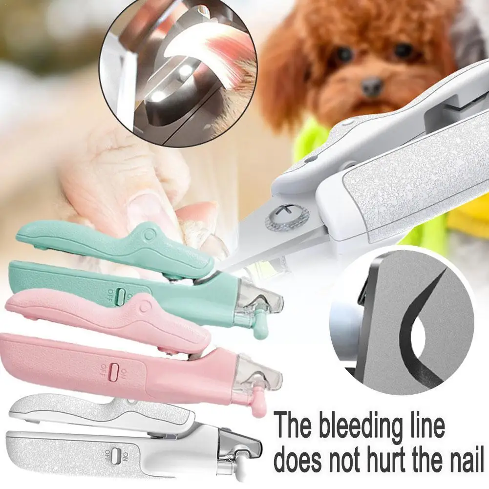 

Профессиональная машинка для стрижки когтей домашних животных со светодиодный светильник кой, ножницы для ногтей для собак и кошек, ножниц...