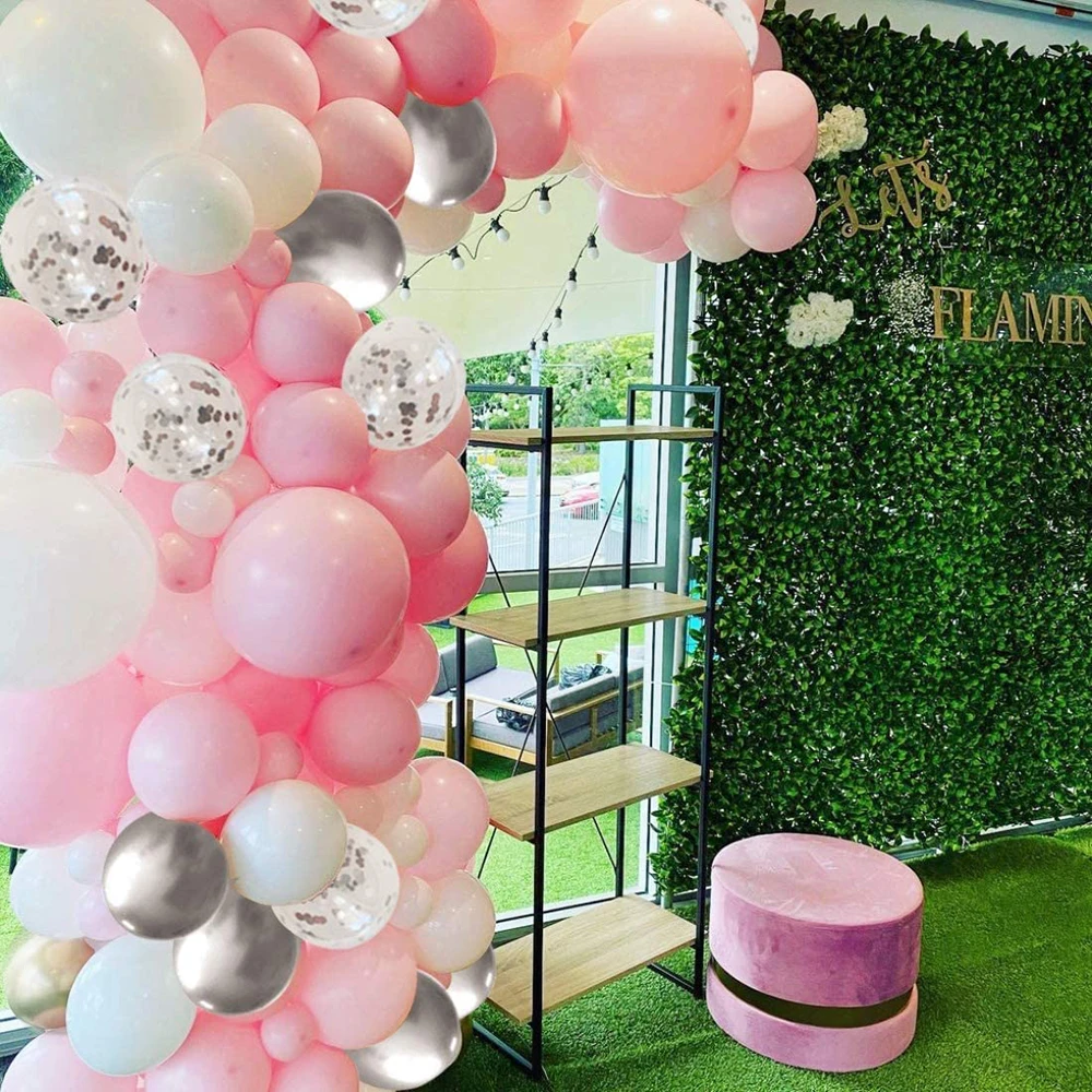 99 шт. розовые латексные воздушные шары