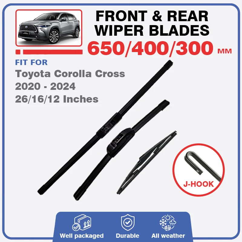 

Для Toyota Corolla Cross XG10 2020 2021 2022 2023 2024 гибридные передние и задние щетки стеклоочистителя лобовое стекло 26 "16" 12 "аксессуары