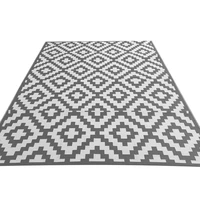Outdoor Carpets Rugs for Patios Clearance 4' X 6' Reversible Easy Cleaning Patio Rugs Portable Comfortable Woven Outdoor Carpets