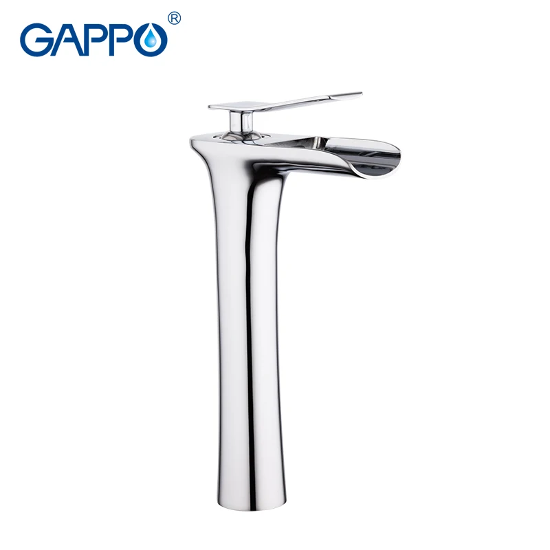 

GAPPO Brass Basin Faucets Deck Mounted Waterfall Bathroom Faucet Chrome Cold Hot Water Mixer Tap torneiras do banheiro