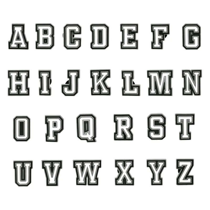 Wholesale Shoe Charms 100 Pack Fits for Crocs Accesories Letter Boys Girls Kids Women Christmas Gifts Birthday Party Favors Pins