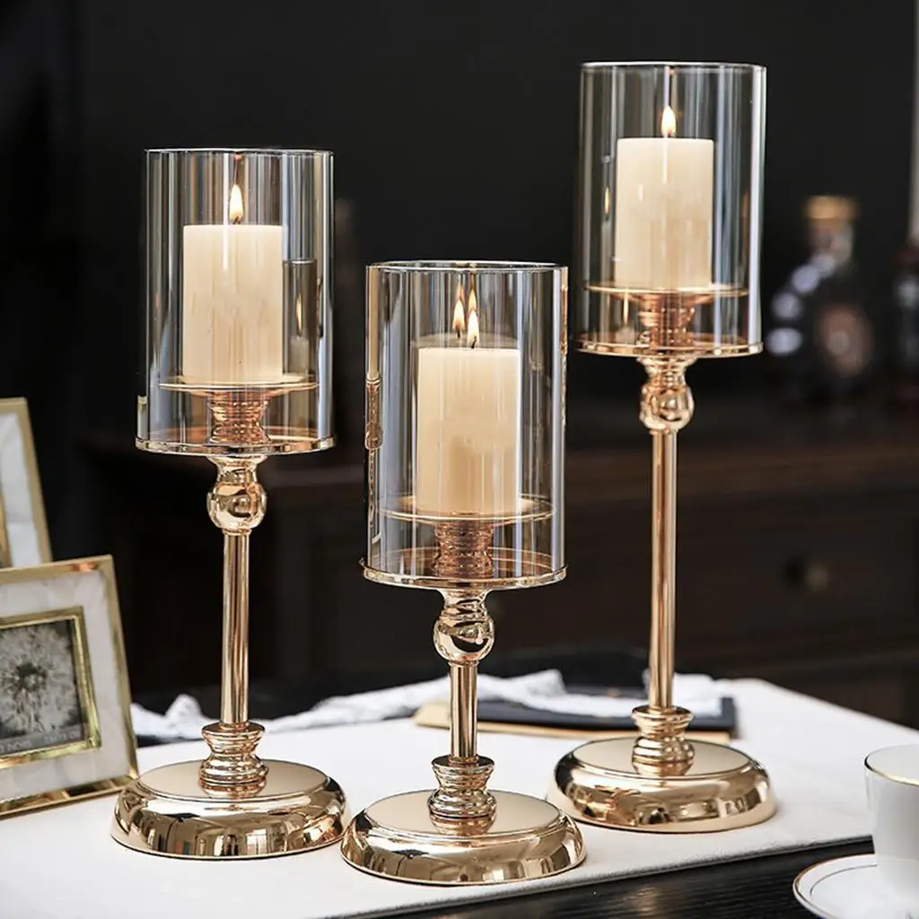 

Candelabra Pillar Candle Holder Stand Candlestick Ornament