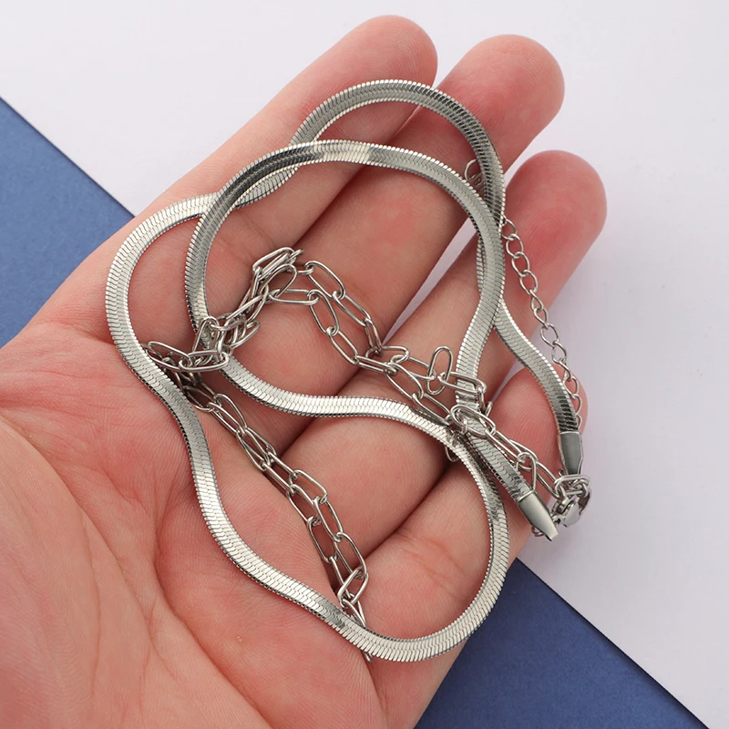 Rumnvnty 1 шт. цепочка из нержавеющей стали с лезвием ожерелья для женщин панк змея