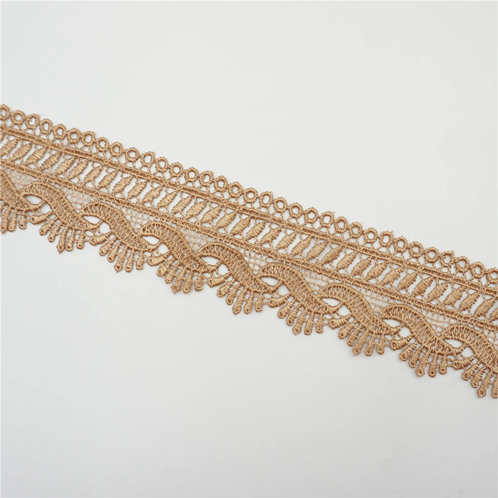 

15 Yards Coffee Lace Trim 5 CM for Costume Curtain Sofa Covers Towels Home Textiles DIY Crafts Sewing High Quality