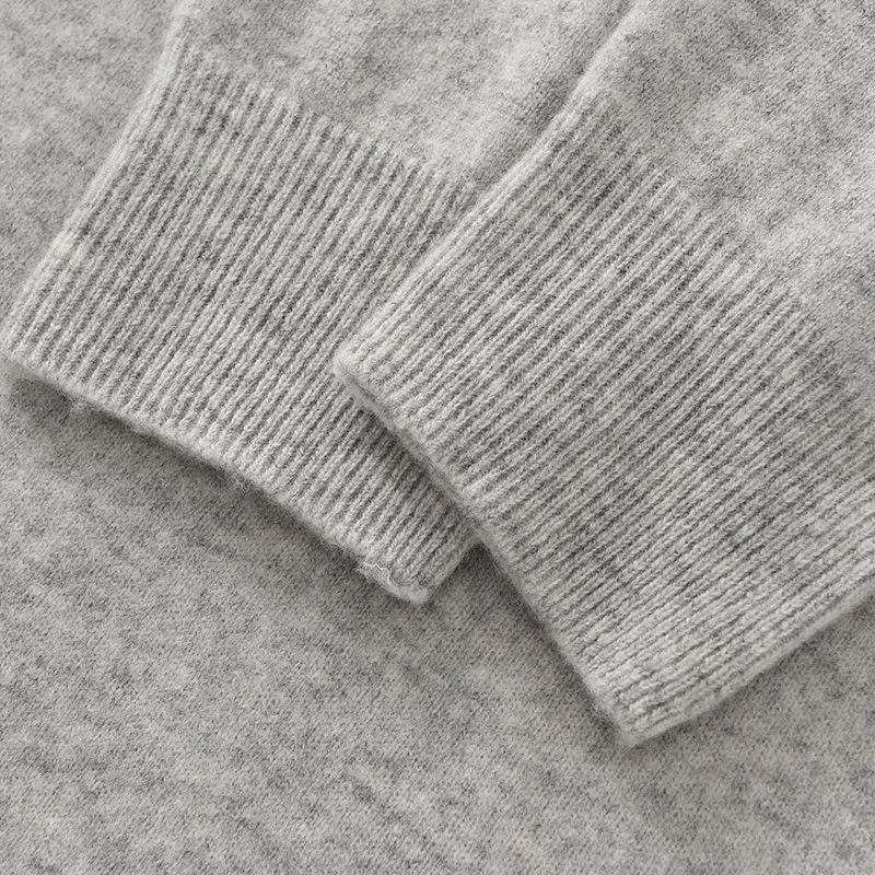 Мужской осенне-зимний свитер из 100% мериносовой шерсти вязаный пуловер с