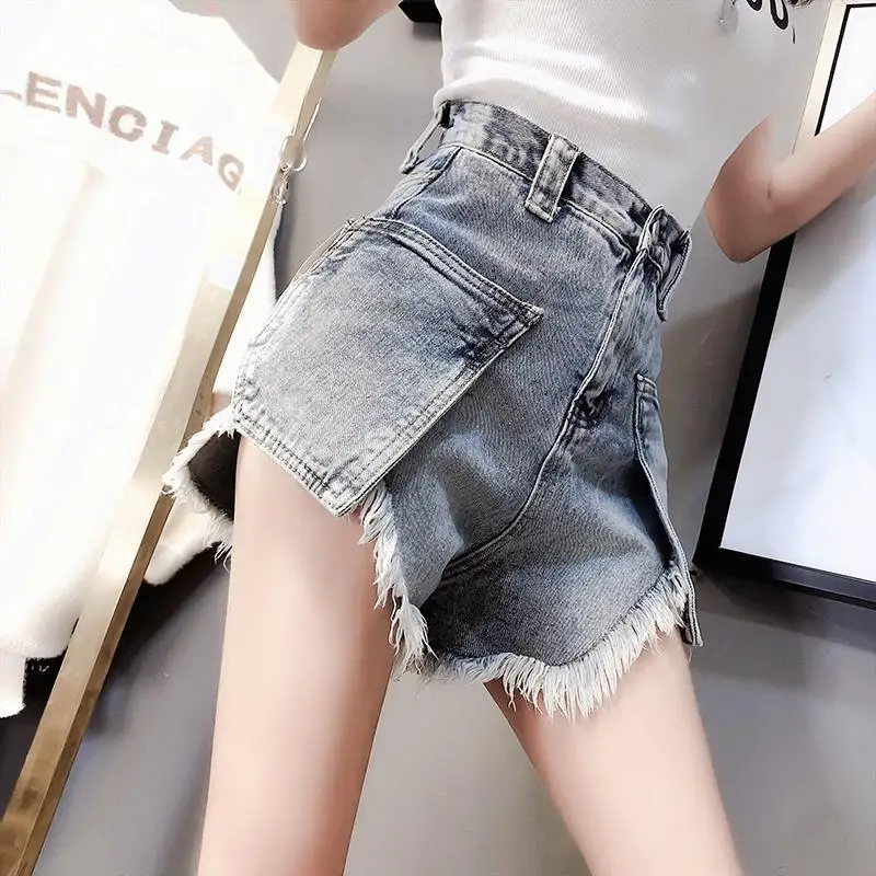 Womens Shorts Jeans Sexy Short Pants for Women To Wear Denim High Waist Biker Wide Outfits New In Elasticty Design Vintage Cheap