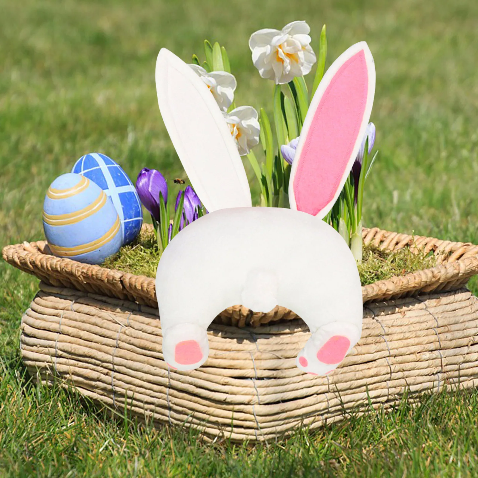 

Пасхальный кролик, кукла без лица, кроличьи ушки, задница, декоративный набор, креативное украшение для детской одежды, аксессуары, Мягкий К...