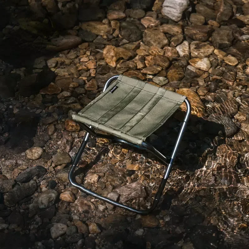 

Mini Camp Chair Lightweight Folding Small Camping Stool Portable Aluminum Chair Foot Rest For Outdoors Subway Train Travel Hikin