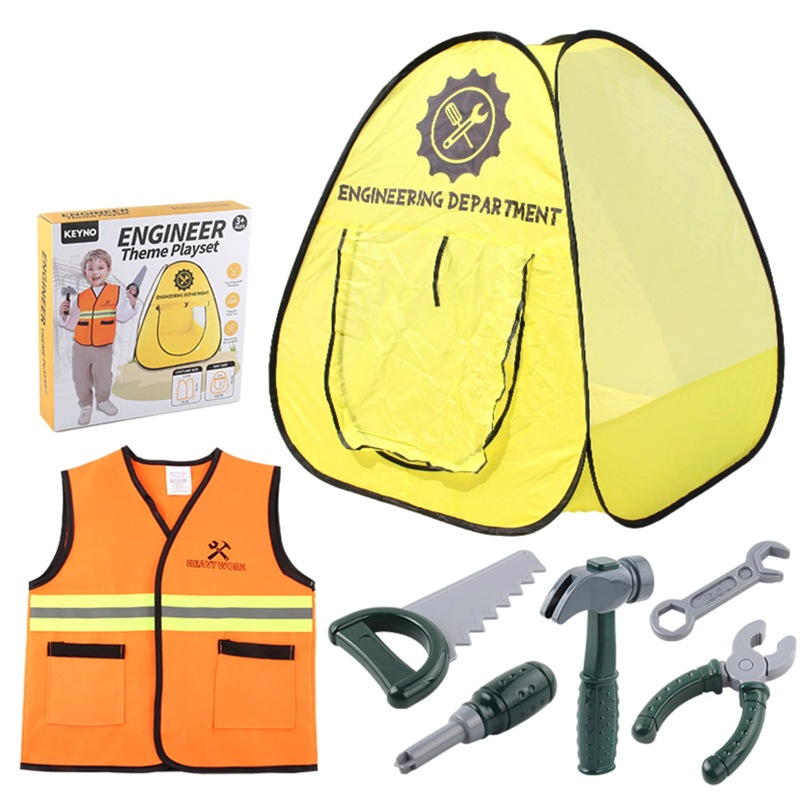 

Kids Construction Worker Costume Children Tool Set Pretend Play Toddler Toys Dress Up Clothes For Play Toddler Builder Career