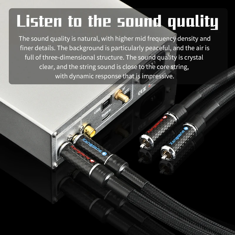Xangsane одна пара 6N чистого серебра hifi rca кабельный усилитель CD декодер сигнальная