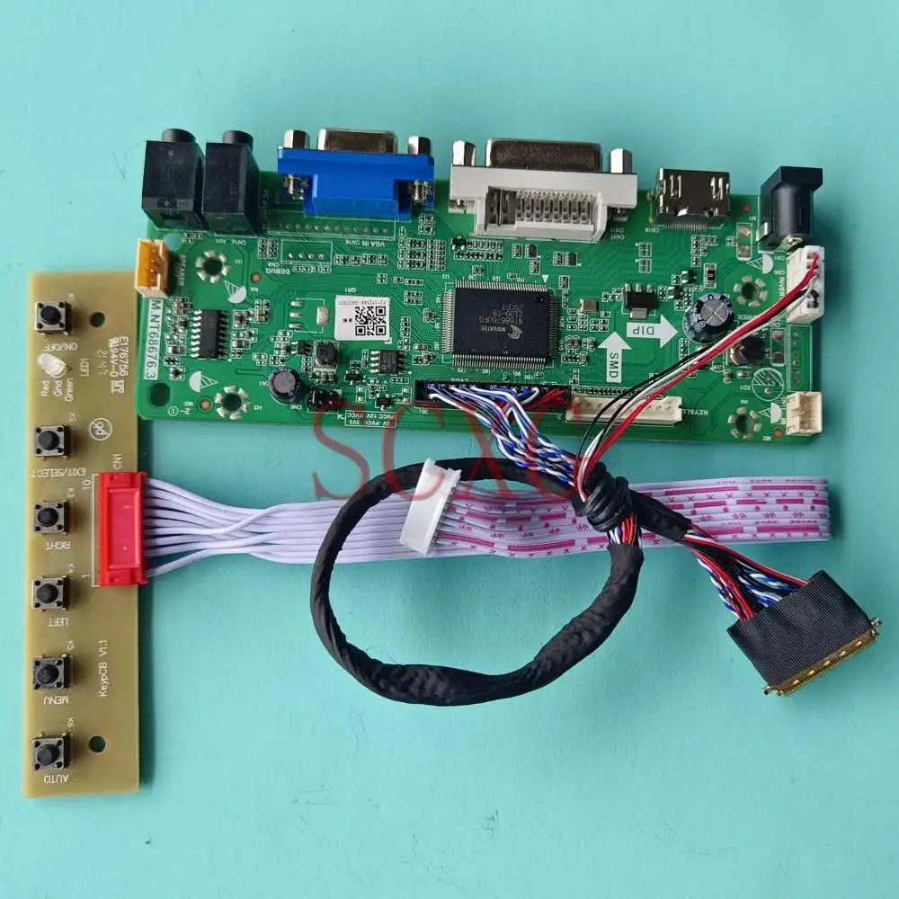 

Контроллер для ЖК-экрана, плата управления для телефона, 40 контактов, LVDS, DVI, VGA, HDMI, совместима с 60 Гц, 1440*900, 15,4 дюйма, панель для ноутбуков