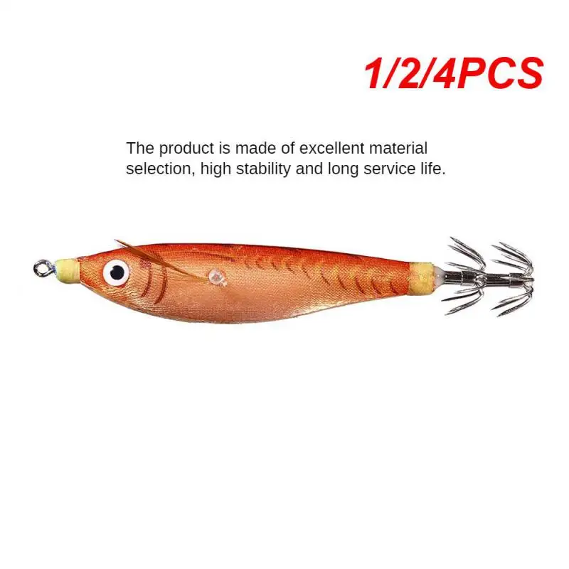 

1/2/4PCS 10cm/9.6g Fishing Lure Strong Penetration Tempting Sharp Luminous Wood Shrimp Octopus Artificial Hook for Fishing