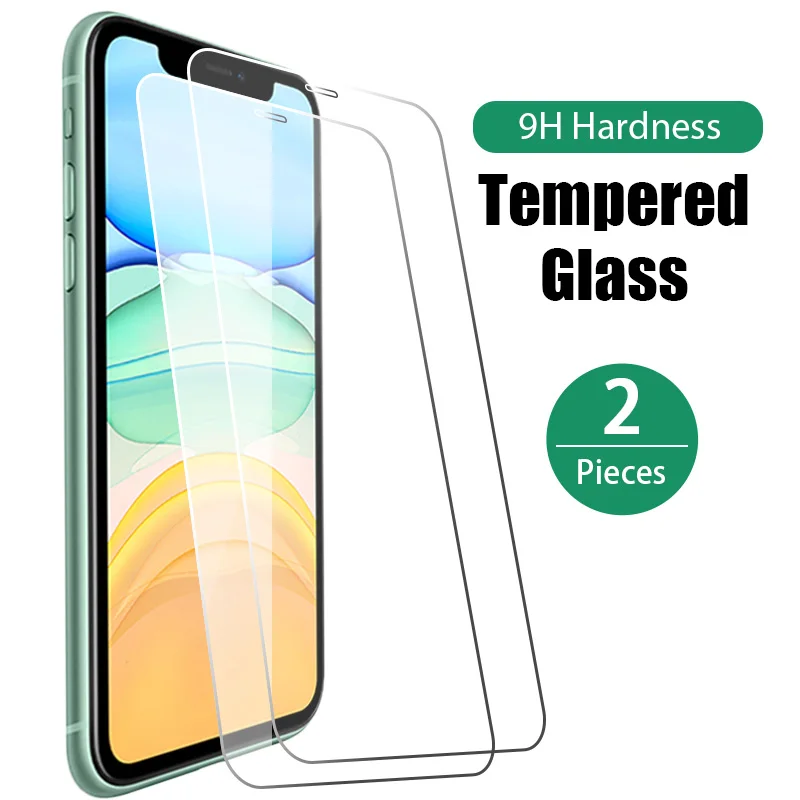 

2 шт. закаленное стекло для iPhone 14 13 12 11 Pro Max mini Plus, Защита экрана для iPhone 8 7 6 X XS Max XR SE 6s, звеньевое стекло