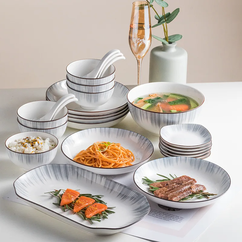 Креативная мраморная Бытовая миска для риса тарелка рыбы фруктовая десертная