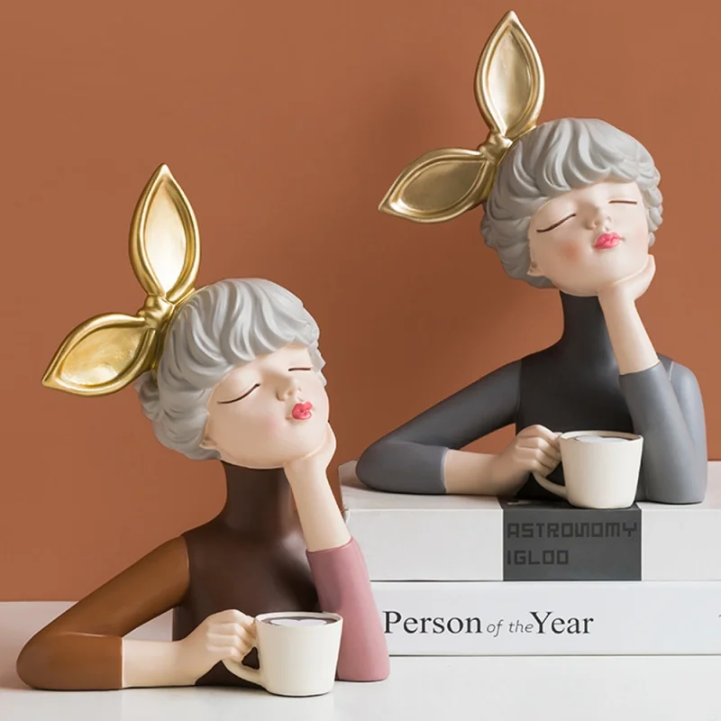 

Gorgeous Bubble Girl Sculpture Statue Nordic Home Living Room Decoration Girl Gift Desktop Decoration Room Decoration Jewelry