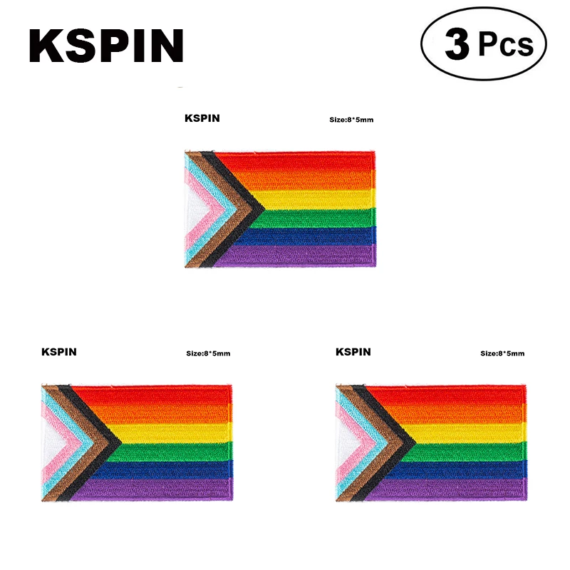 

8*5cm Intersex Progress Pride Patches Iron on Saw on Transfer Patches Sewing Applications for Clothes in Home&Garden